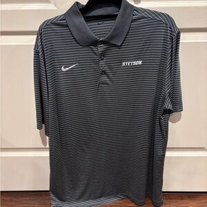 Nike Men’s Grey  Polo with White Pinstripes - Stetson University